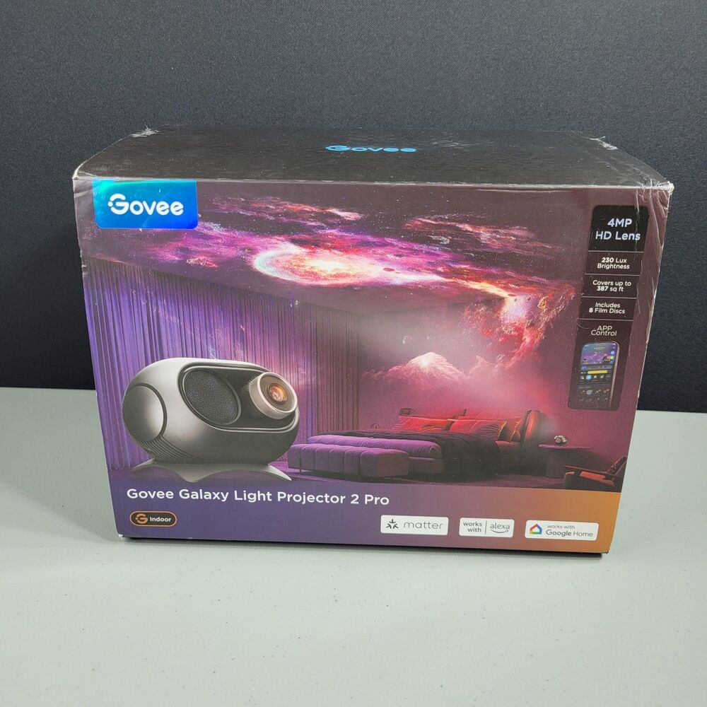Govee Galaxy Matter Light Star Projector 2 Pro 4 Megapixel HD Lens H609D